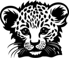 leopard bebis - hög kvalitet logotyp - illustration idealisk för t-shirt grafisk vektor