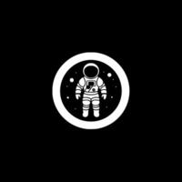 astronaut - minimalistisk och platt logotyp - illustration vektor