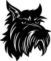schottisch Terrier, schwarz und Weiß Illustration vektor