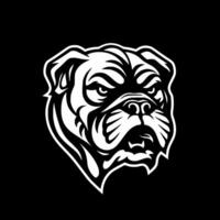Bulldogge - - minimalistisch und eben Logo - - Illustration vektor