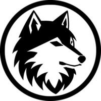 Wolf, schwarz und Weiß Illustration vektor