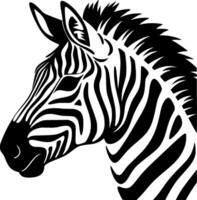 zebra - minimalistisk och platt logotyp - illustration vektor