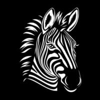 zebra bebis, svart och vit illustration vektor