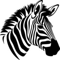 Zebra - - schwarz und Weiß isoliert Symbol - - Illustration vektor