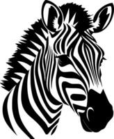 zebra, minimalistisk och enkel silhuett - illustration vektor