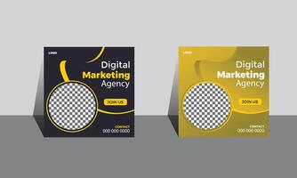 Digital Marketing Agentur und korporativ Sozial Medien Post Vorlage Design. vektor