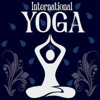 internationaler tag der yogaillustration vektor