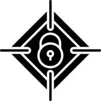 Ziel sichern Glyphe Symbol vektor