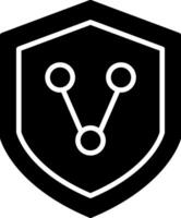 verbinden Sicherheit Glyphe Symbol vektor