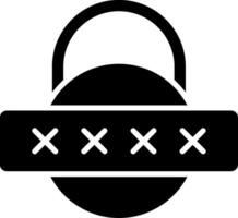 Sicherheit Passwort Glyphe Symbol vektor