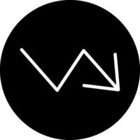 Trend-Glyphe-Symbol vektor