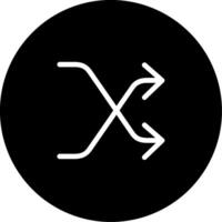 Shuffle-Glyphe-Symbol vektor