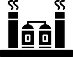 Öl Raffinerie Glyphe Symbol vektor