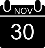 November Glyphe Symbol vektor