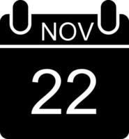 November Glyphe Symbol vektor