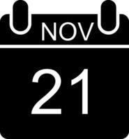 November Glyphe Symbol vektor