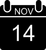 November Glyphe Symbol vektor