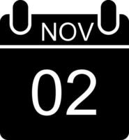 November Glyphe Symbol vektor