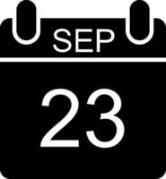 September Glyphe Symbol vektor