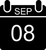 September Glyphe Symbol vektor