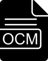 ocm fil formatera glyf ikon vektor