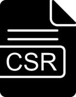 csr Datei Format Glyphe Symbol vektor