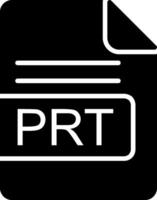 prt Datei Format Glyphe Symbol vektor