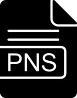 pns Datei Format Glyphe Symbol vektor