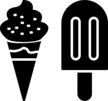 Symbol für Eiscreme-Glyphe vektor