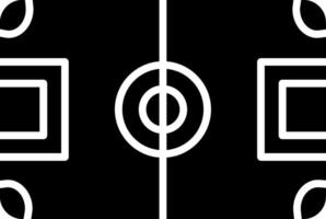 Symbol für Fußballfeld-Glyphe vektor