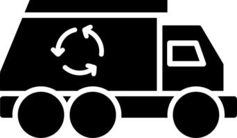 Müllwagen-Glyphe-Symbol vektor