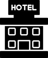 Hotel-Glyphe-Symbol vektor