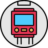 Metro Linie gefüllt Symbol vektor