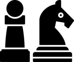 Schach-Glyphe-Symbol vektor