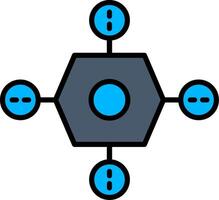 Drohnenlinie gefülltes Symbol vektor