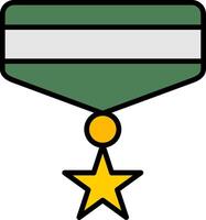 medalj linje fylld ikon vektor