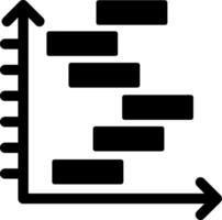 gnatt Diagram glyf ikon vektor
