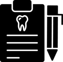dental Rapportera glyf ikon vektor