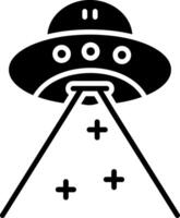 UFO-Glyphe-Symbol vektor