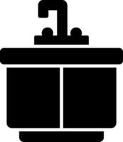 Glyphen-Symbol für Küchenspüle vektor