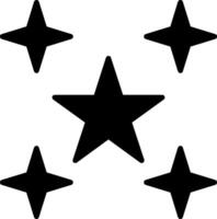 Sterne Glyphe-Symbol vektor