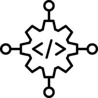 koda förvaltning linje ikon vektor
