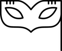 Symbol für Augenmaskenlinie vektor