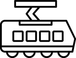 spårvagn linje ikon vektor