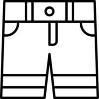 Shorts Liniensymbol vektor