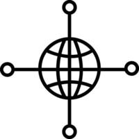 nätverk linje ikon vektor