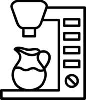 Symbol für die Kaffeemaschinenlinie vektor