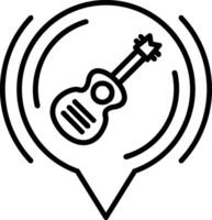 Symbol für die Gitarrenlinie vektor