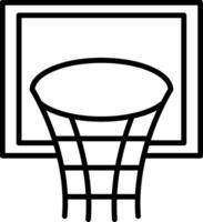 Symbol für Basketballkorblinie vektor