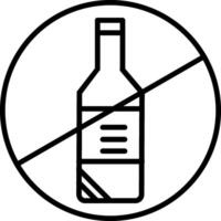 kein Symbol für die Alkohollinie vektor